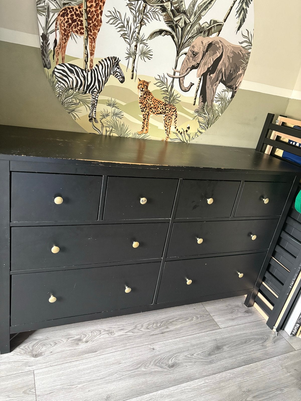Zwarte ladekast Ikea Hemnes kast met 9 lades - opknapper, Ophalen, Gebruikt, 5 laden of meer, 100 tot 150 cm