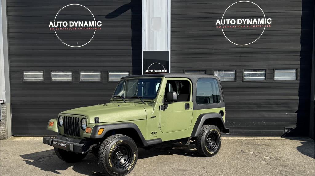 Jeep Wrangler 2.4i Softtop | Hardtop Speciaal Groen, Auto's, Gebruikt, Cabriolet, 1920 kg, 10 km/l