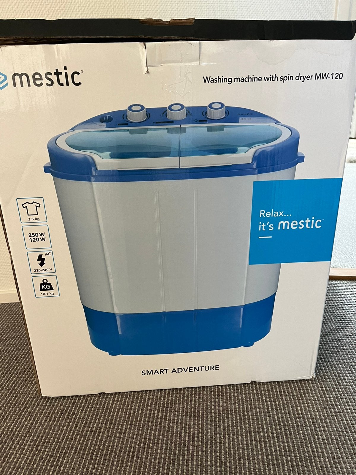 Wasmachine camping, Ophalen, Nieuw