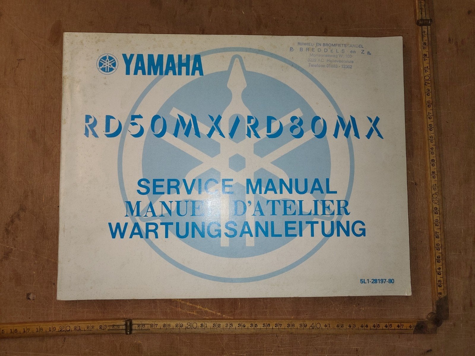 Yamaha RD50mx werkplaats handboek '81, Ophalen of Verzenden, Gebruikt