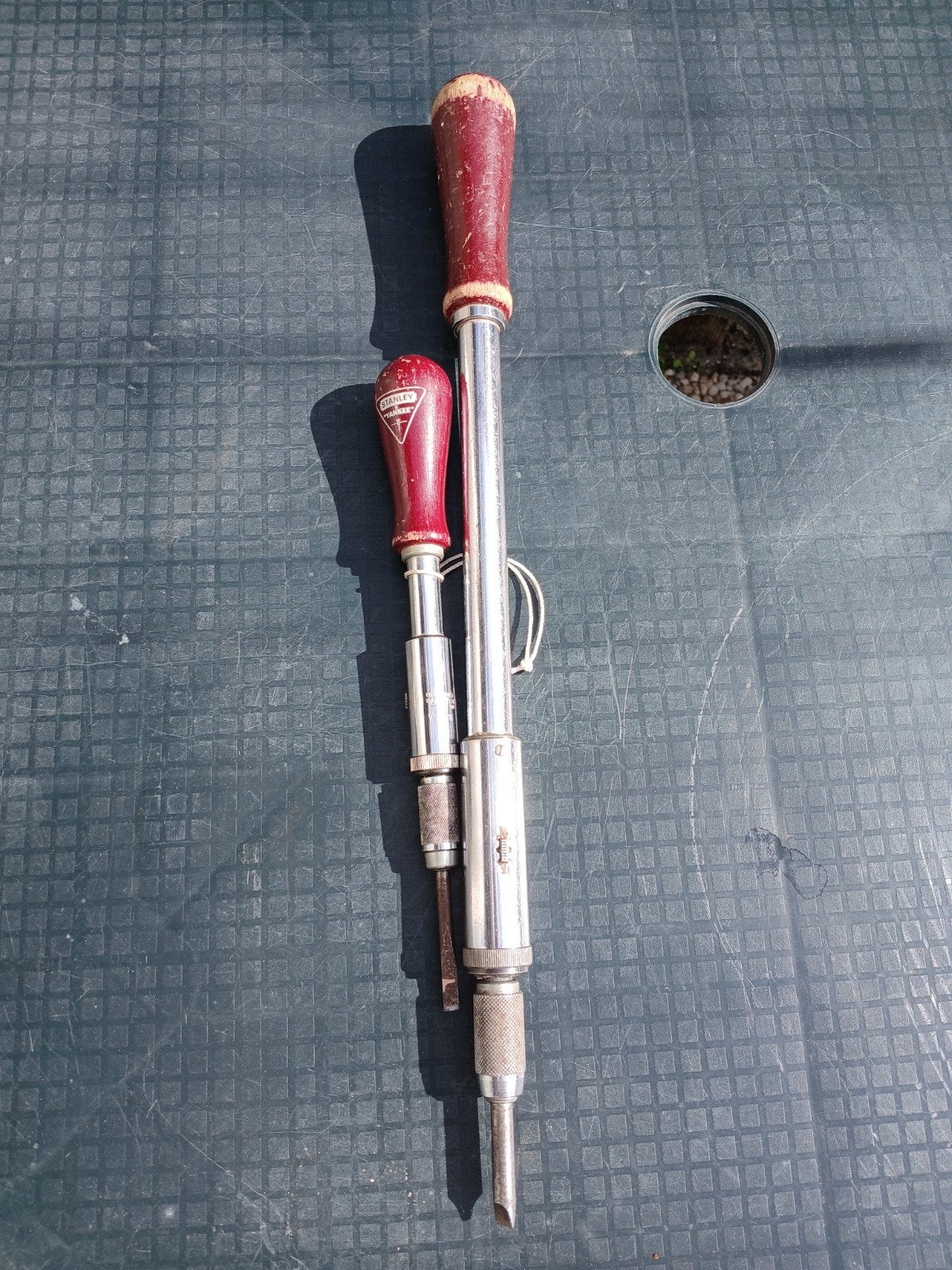 Vintage Stanley Yankee Schroevendraaiers (2 stuks), Ophalen, Gebruikt, Schroevendraaier, Stanley