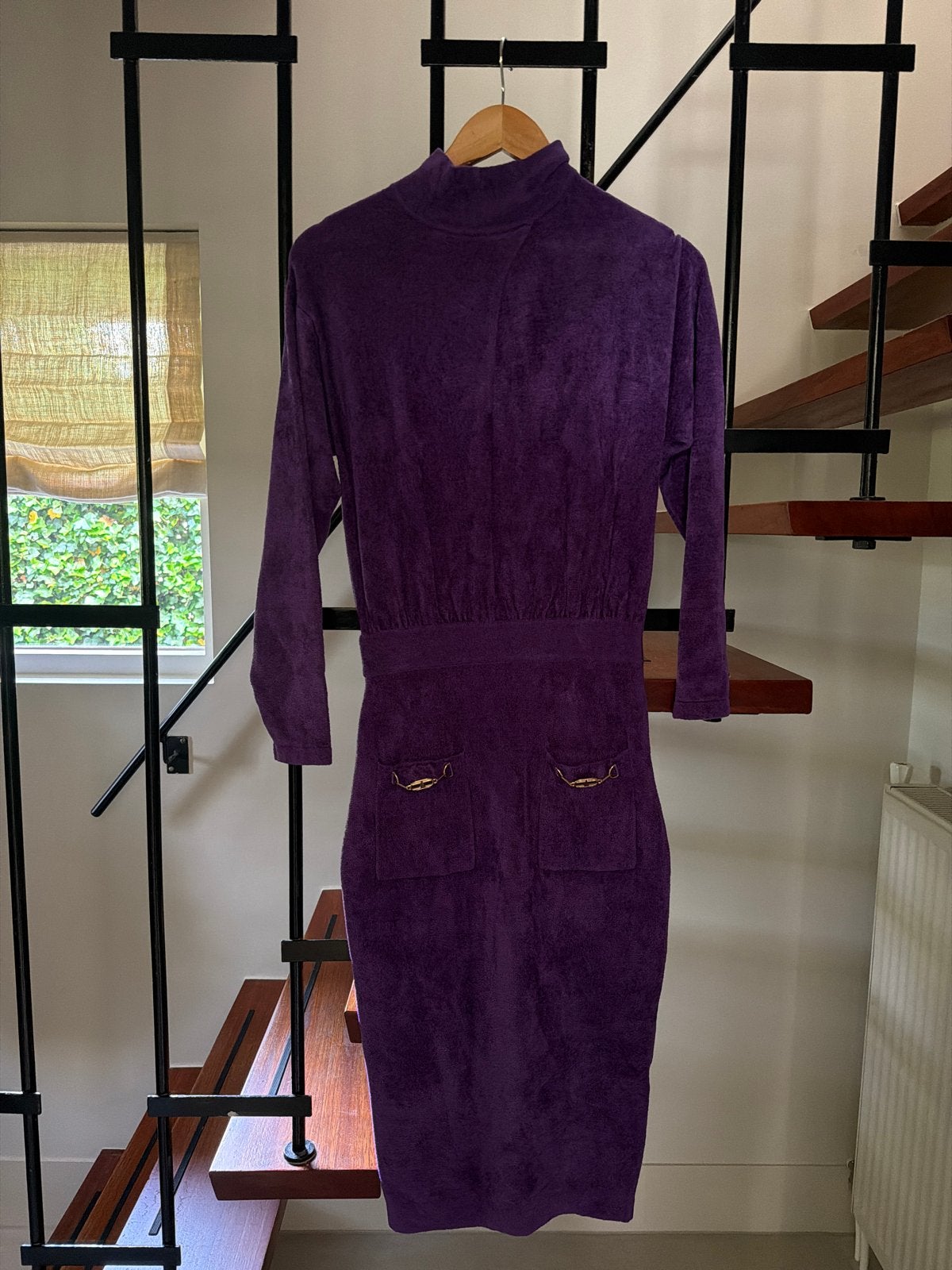 Elisabetta Franchi Jurk Maat 42 Paars, Ophalen of Verzenden, Gedragen, Maat 42/44 (L), Paars