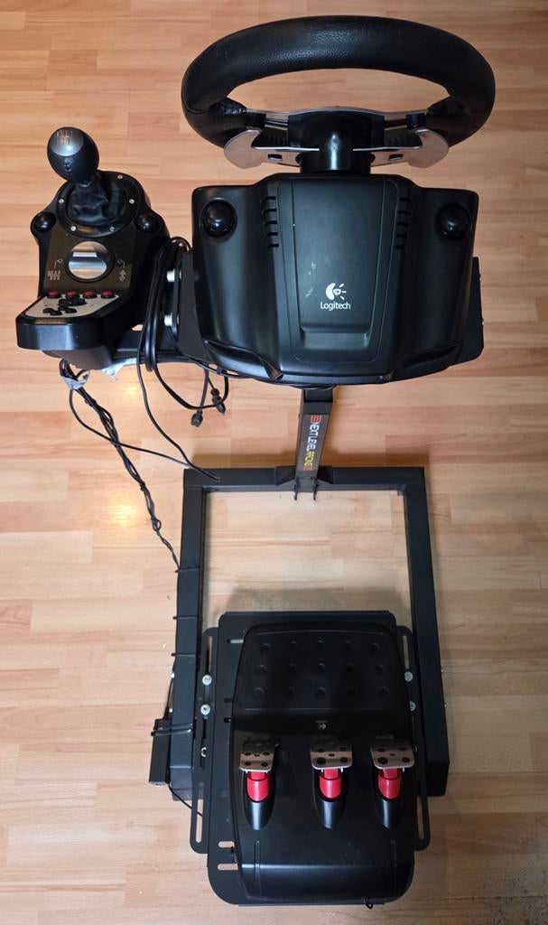 Logitech G25 racestuur met Next Level Racing Wheel Stand, Ophalen, Gebruikt, Racen en Vliegen