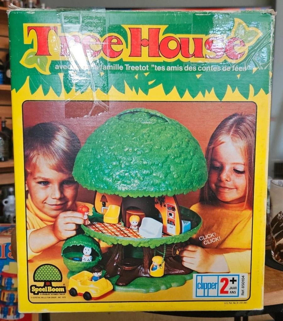 Vintage Clipper Tree House Poppenhuis (1976) met accessoires, Ophalen of Verzenden, Gebruikt, Poppenhuis