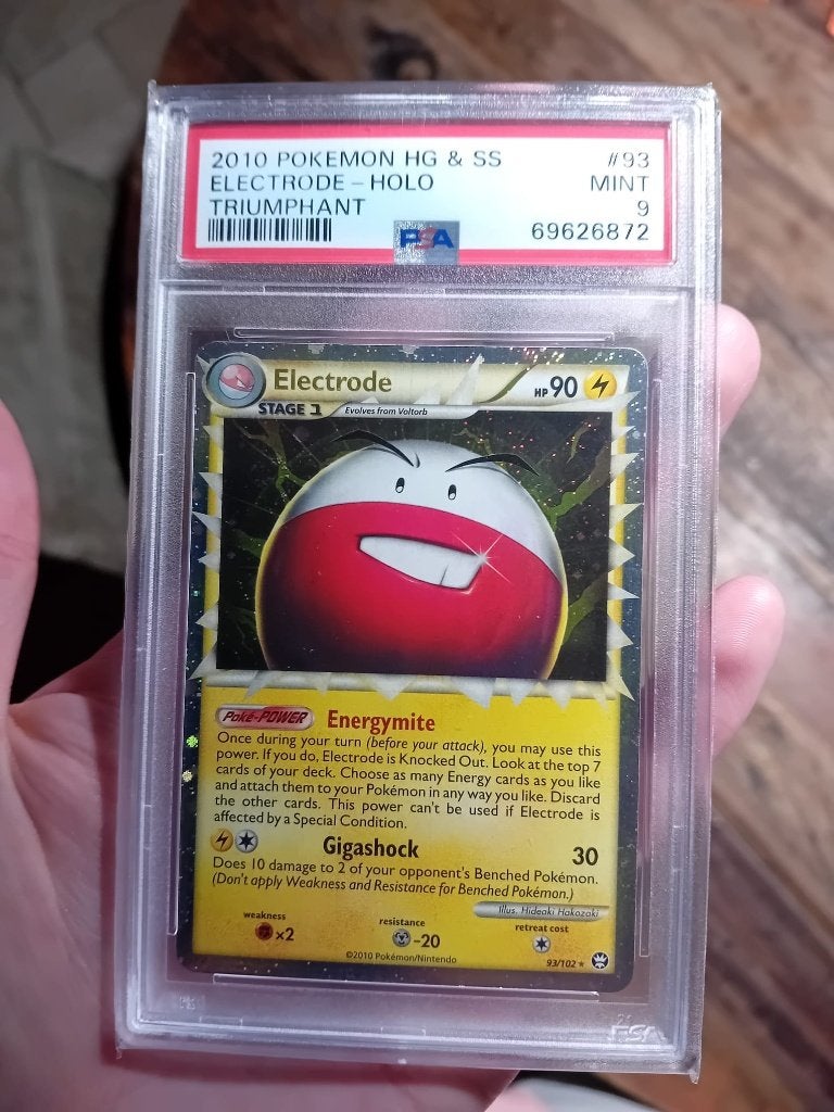 Pokemon Electrode Prime PSA 9, Ophalen of Verzenden, Zo goed als nieuw, Losse kaart