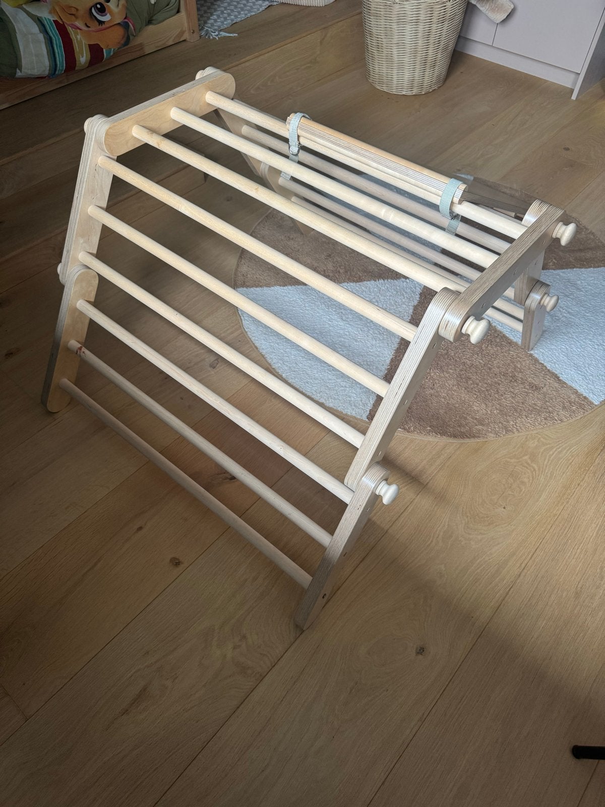 Houten Klimrek / Pikler Driehoek met Glijbaan, Ophalen, Zo goed als nieuw, Klimwand