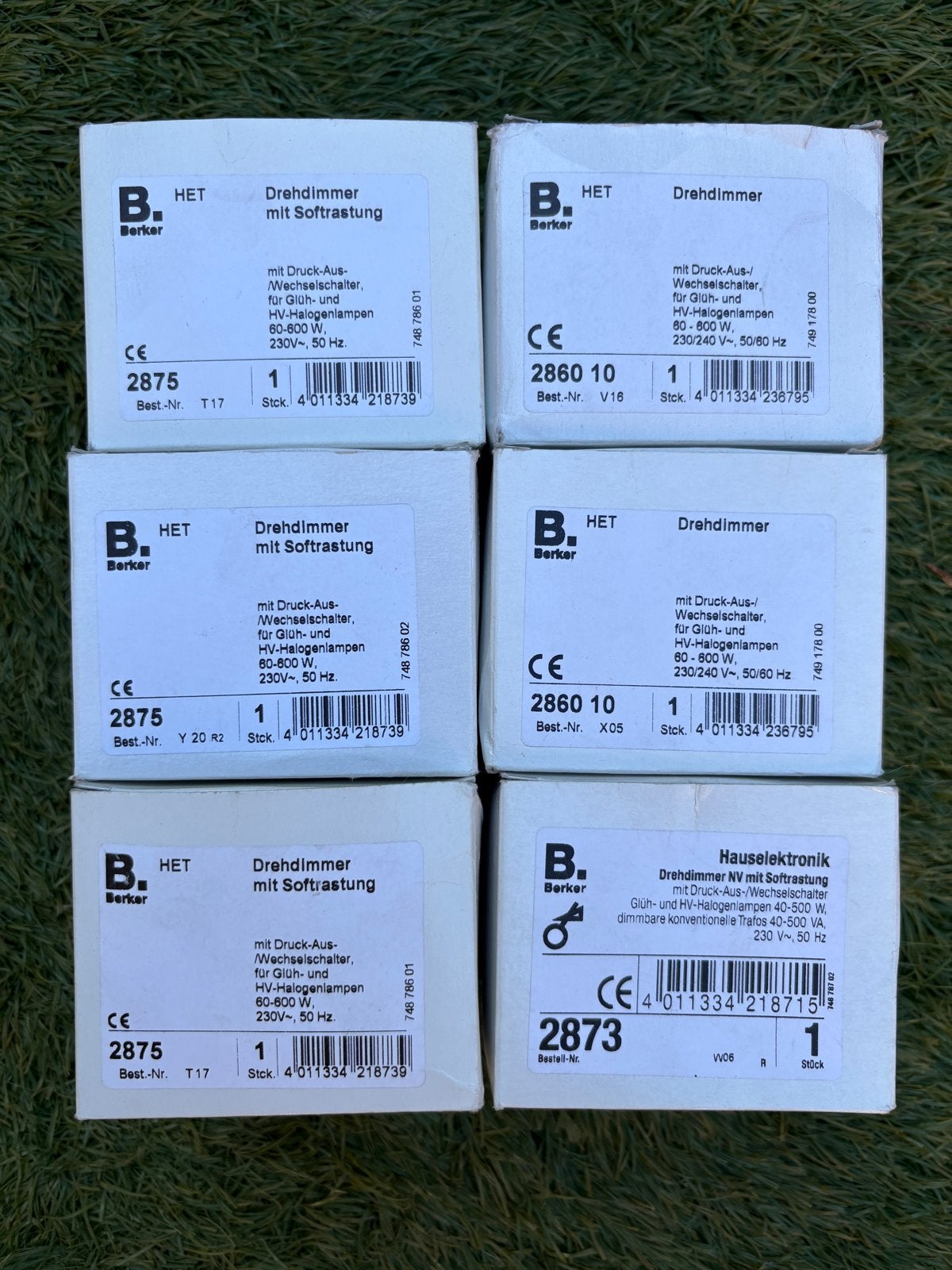 Berker Dimmers (2875, 286010, 2873) - Nieuw in doos, Doe-het-zelf en Verbouw, Ophalen of Verzenden, Nieuw, Berker, Dimmer
