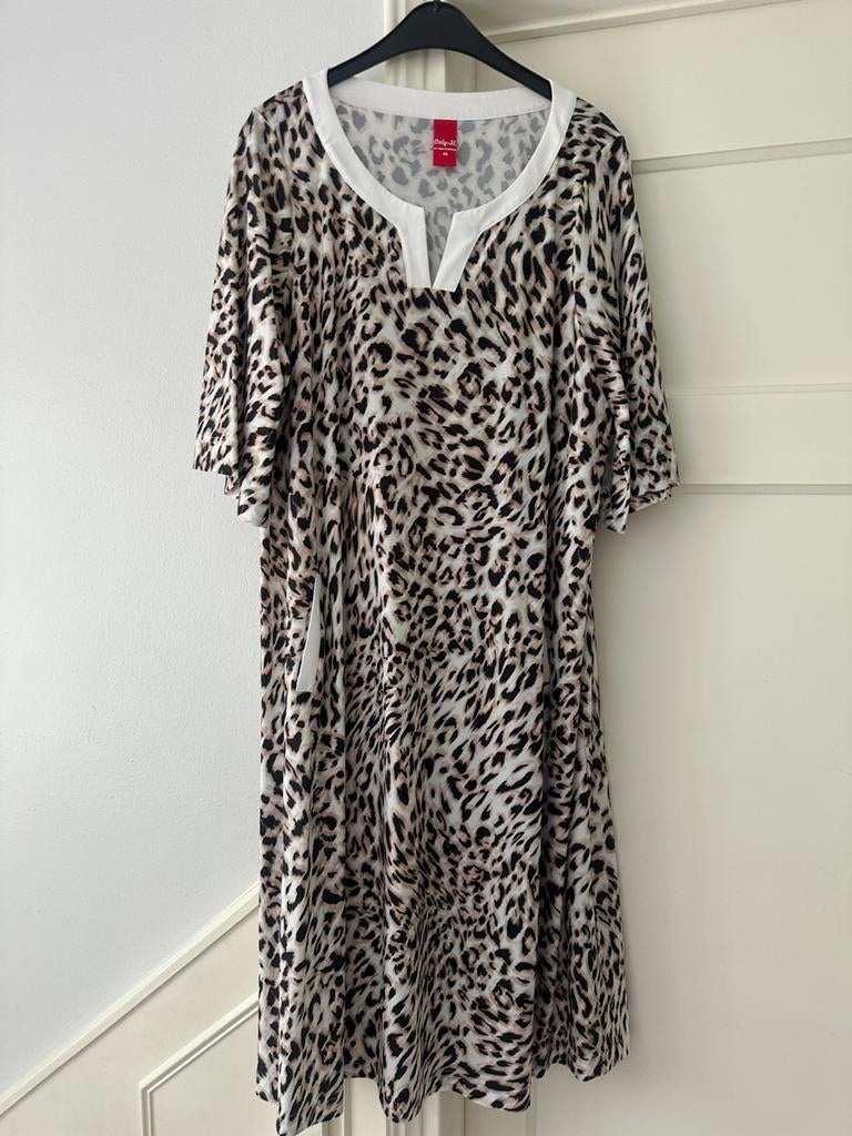 Only M jurk maat 48, Kleding | Dames, Grote Maten, Verzenden, Zo goed als nieuw, Wit, Jurk