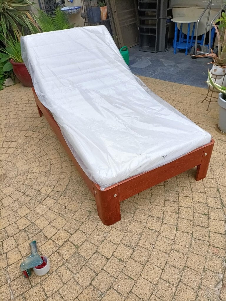 auping bed 90x190 met elektrisch spiraal met nieuw matras, Ophalen, Verstelbaar, 90 cm, Eenpersoons