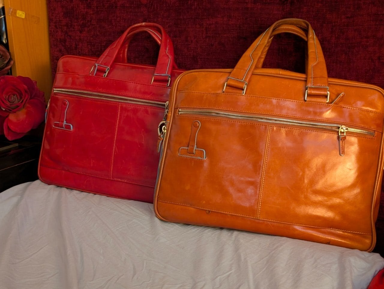 Picuardro Official- Leren aktetas in 2 kleuren, Ophalen of Verzenden, 15 inch, Gebruikt, Overige typen