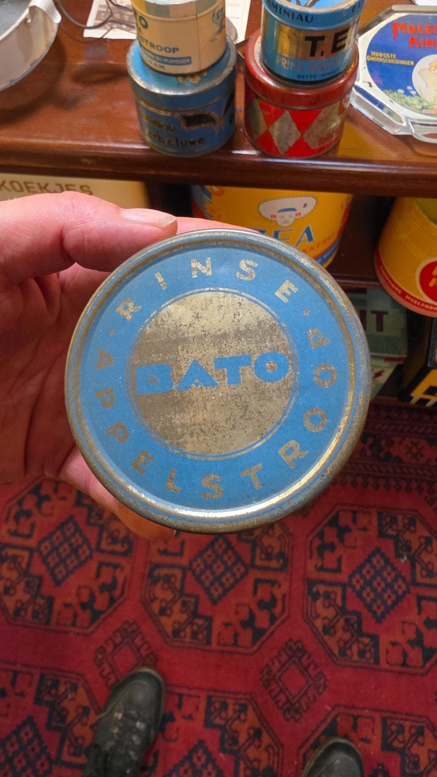 Mooi oud BATO Prima Rinse Appelstroop Blik - Oud Blikje, Ophalen of Verzenden, Gebruikt, Overige, Overige merken