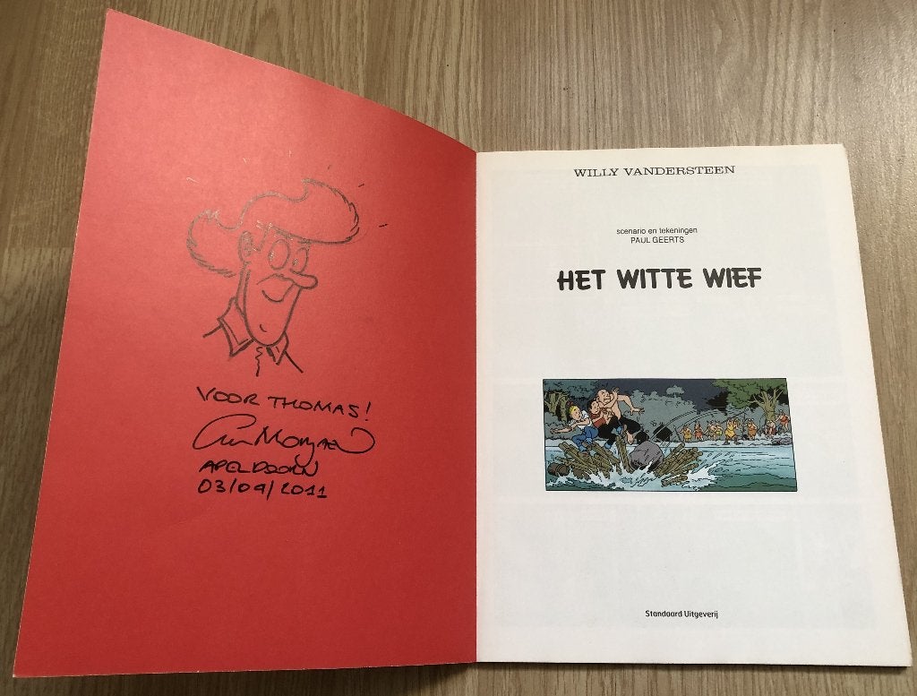 SUSKE EN WISKE-HET WITTE WIEF- MET TEKENING LUC MORJAEU, Boeken, Eén stripboek, Ophalen of Verzenden, Zo goed als nieuw, Willy Vandersteen