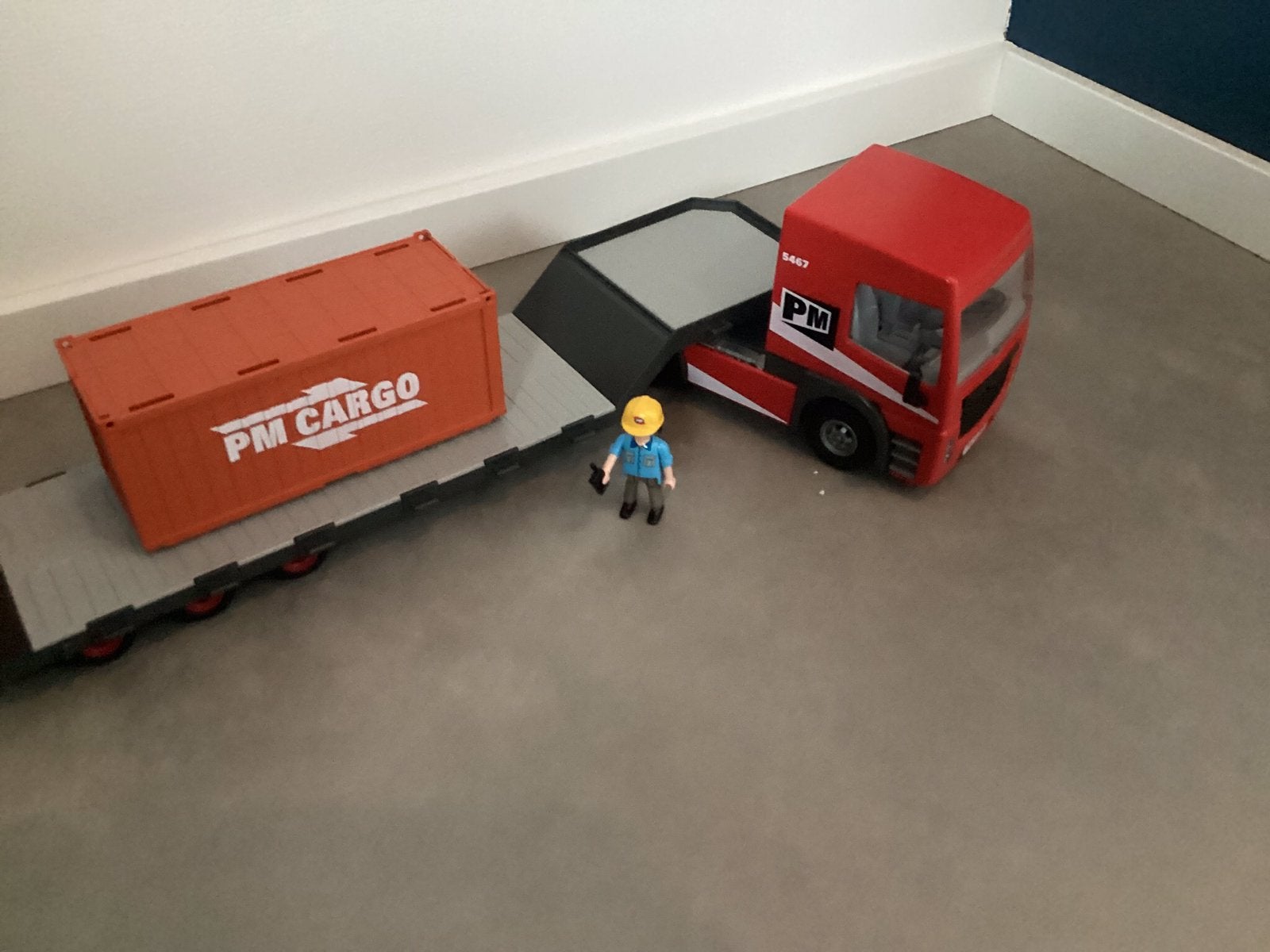 Playmobil haven grote vrachtwagen met container, Ophalen, Zo goed als nieuw