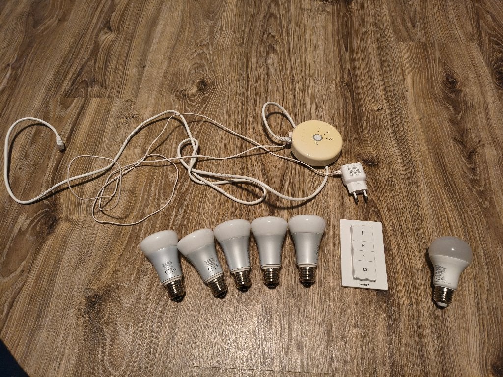 Philips hue meerdere lampen, bridge en afstandsbediening V1, Gebruikt, Overige typen, Smart, Meerkleurig