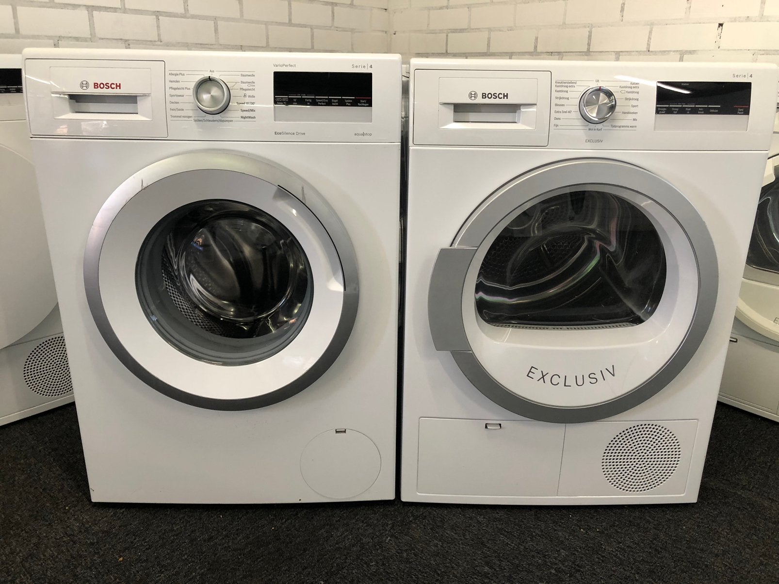 SET Wasmachine + Warmtepomp droger Bosch Serie4 A+++ 8kg, Witgoed en Apparatuur, Wasdrogers, Ophalen, Minder dan 85 cm, Overige typen