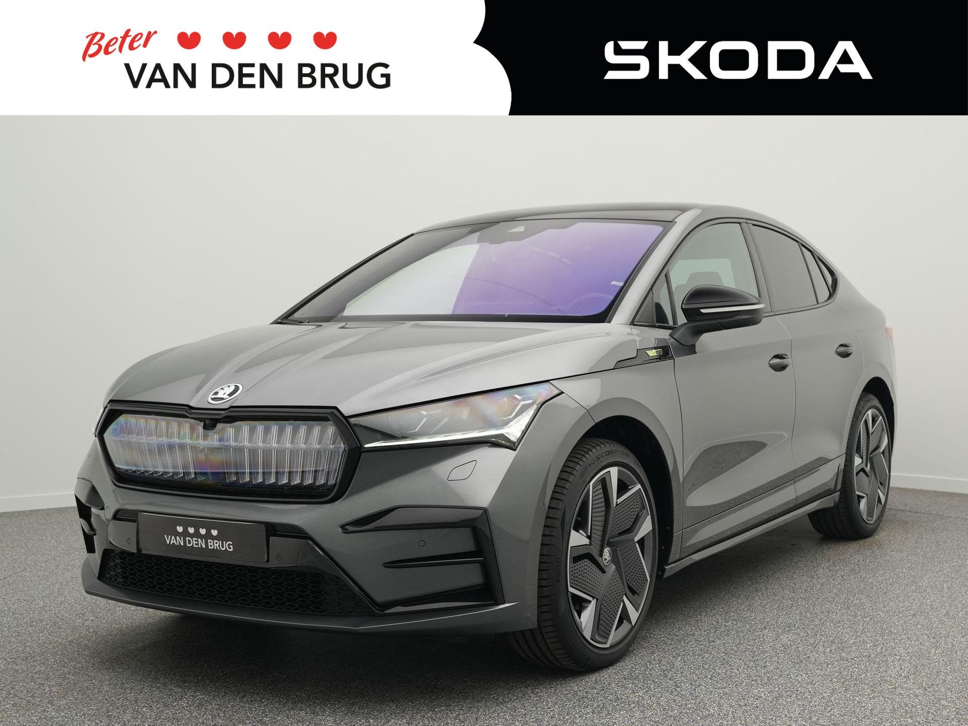 Skoda Enyaq Coupé iV 80 RS | Trekhaak | Warmtepomp | 360gr, Automaat, Gebruikt, Zwart, 82 kWh