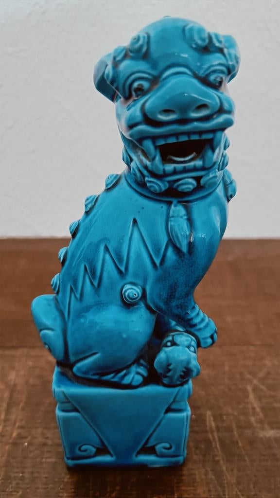 Blauw Foo Dog beeldje., Ophalen of Verzenden, Zo goed als nieuw