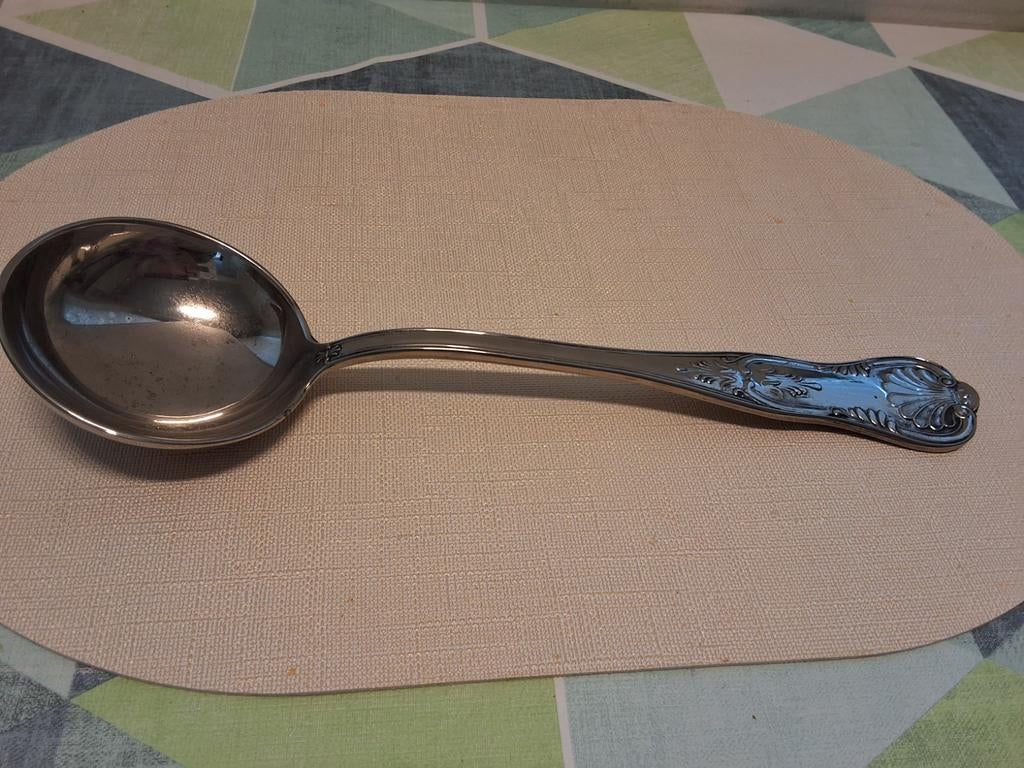 Antieke Engelse Edwardiaanse Soeplepel - Gemerkt, Ophalen of Verzenden