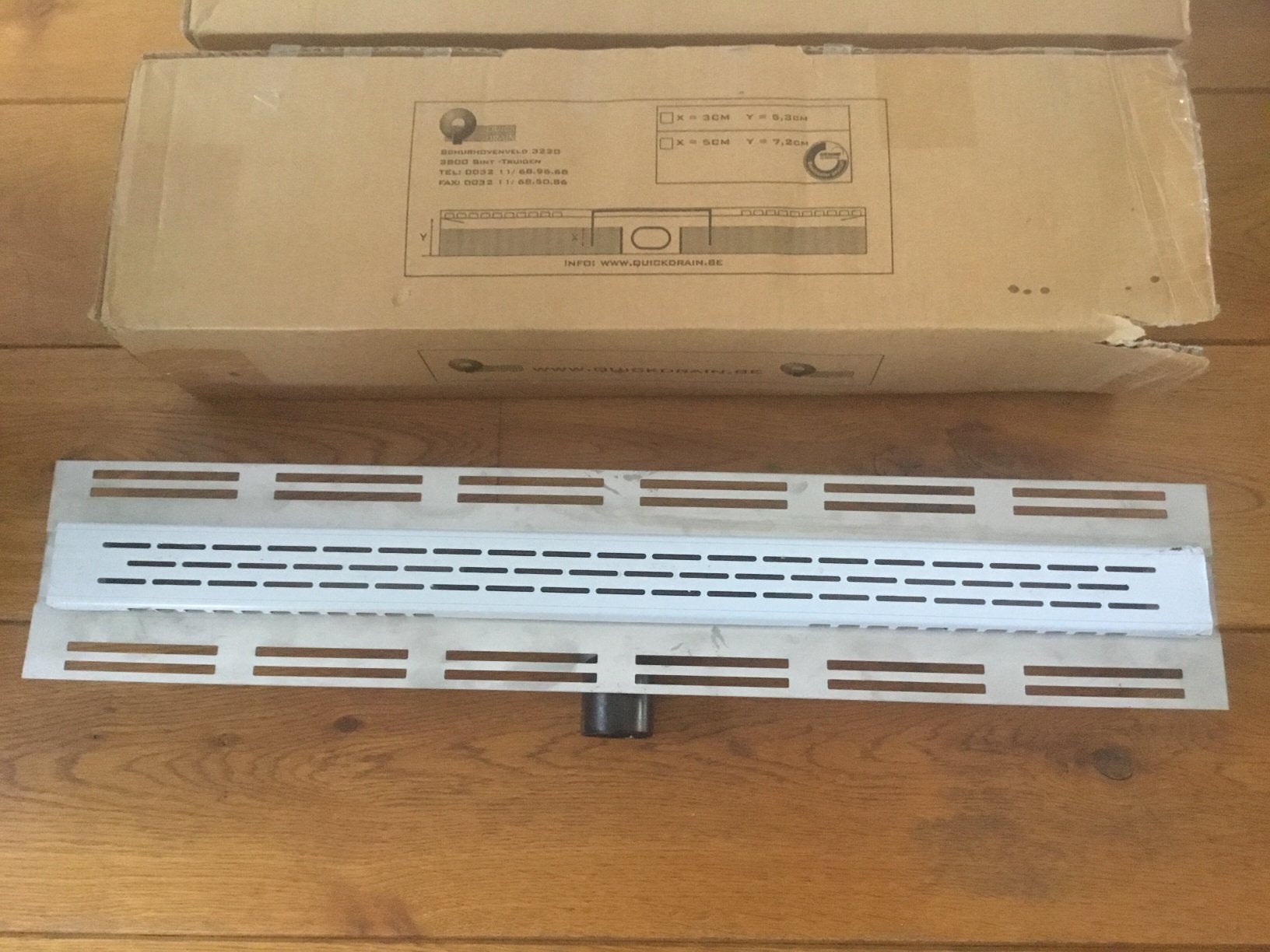 RVS Douchegoot 60cm - Nieuw in doos, Ophalen, Nieuw, Rvs, Douche