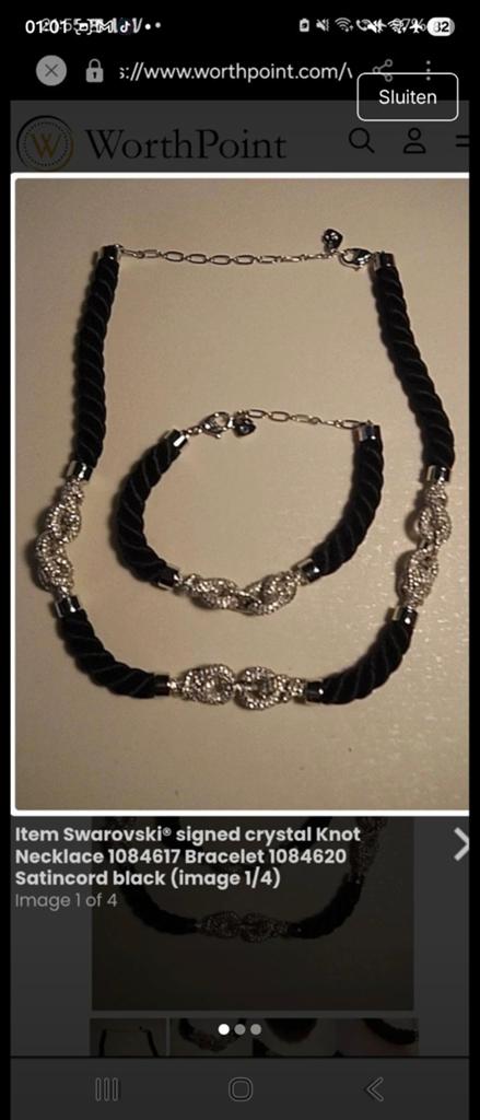 Ketting swarovski orineel, Sieraden, Tassen en Uiterlijk, Verzenden, Goud, Overige materialen