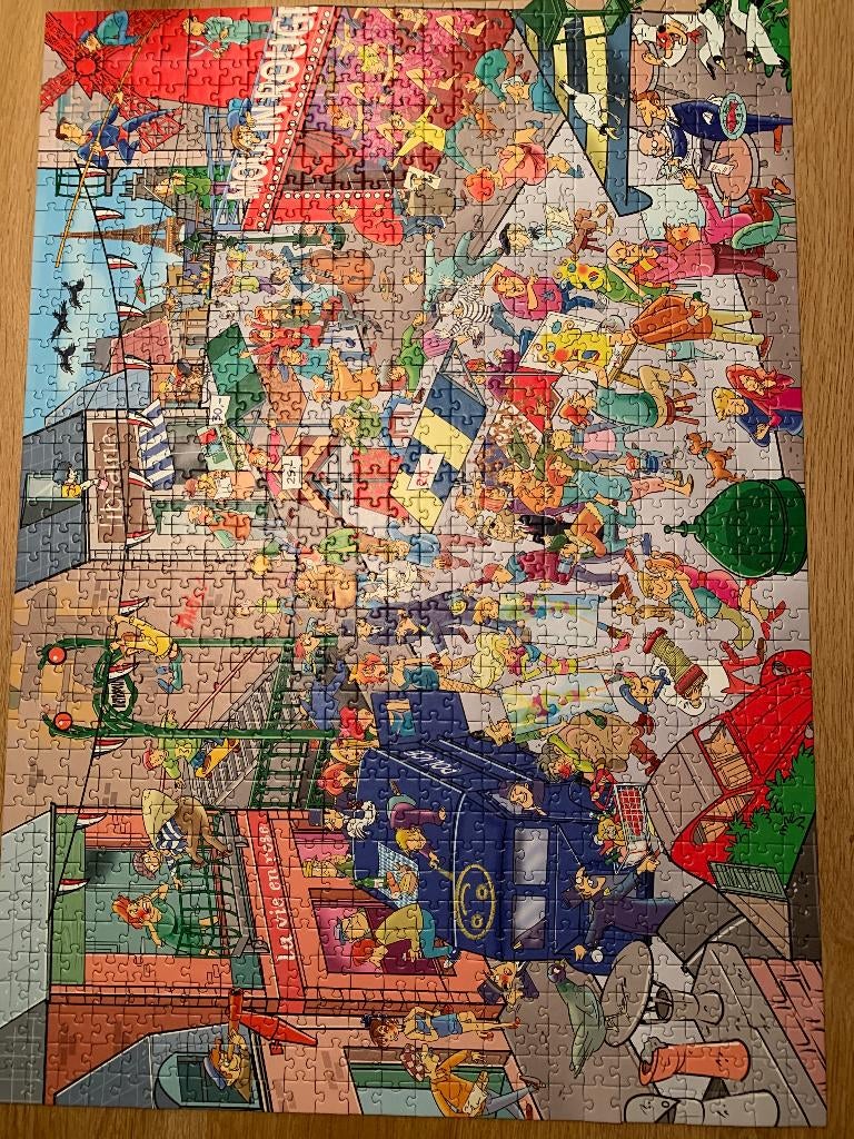 Puzzel 1000 stukjes Wacky world Parijs, Ophalen of Verzenden, 500 t/m 1500 stukjes, Zo goed als nieuw