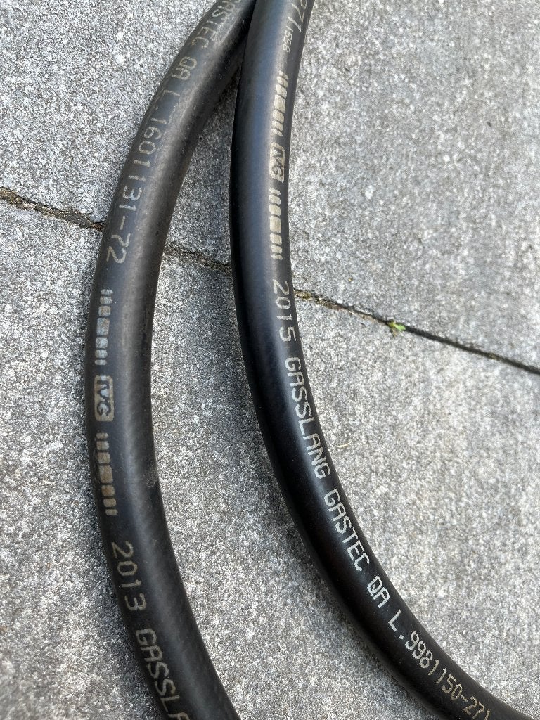 Comfooraansluiting + gasslang, Ophalen