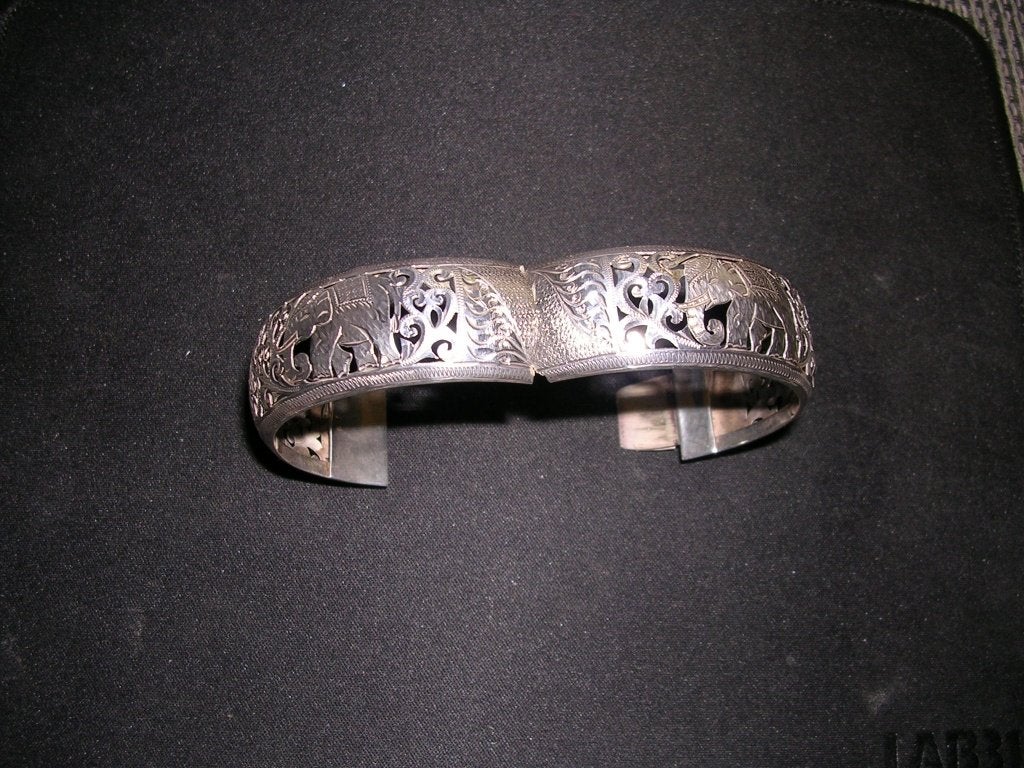 Een mooi bewerkte zilveren armband zie foto, Ophalen of Verzenden, Zilver