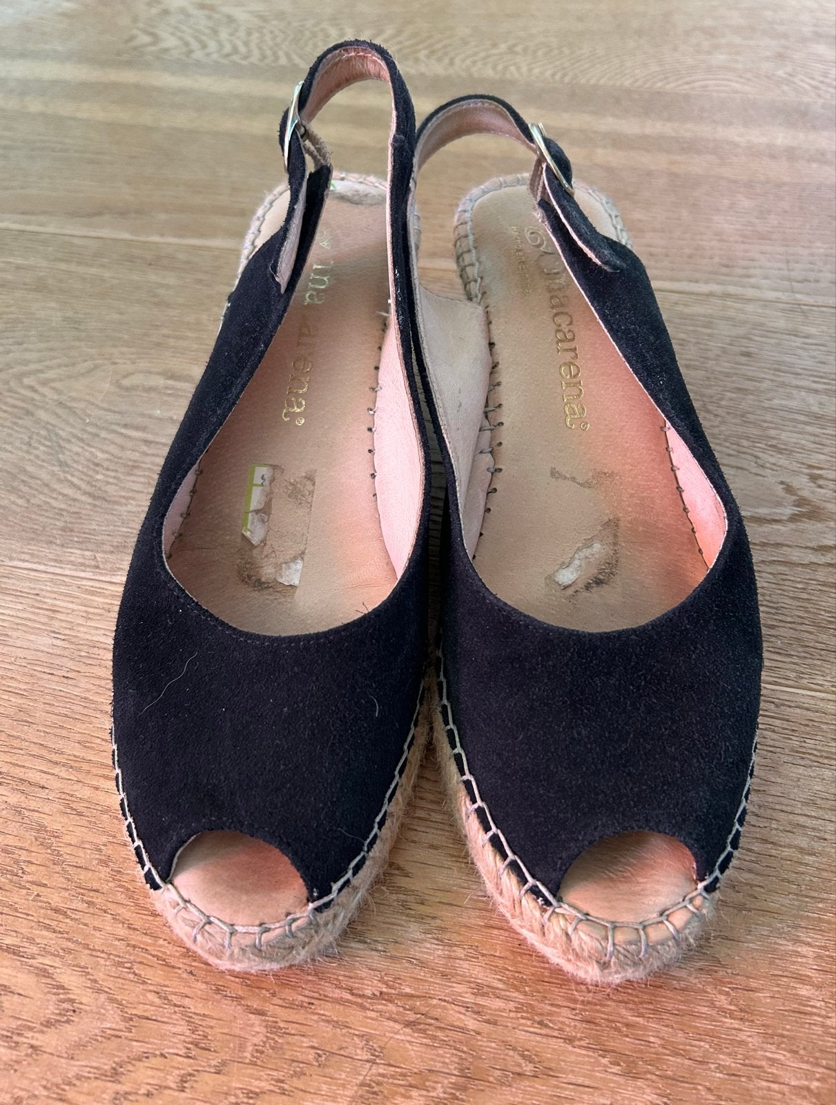 Mooie zomerse Macarena espadrilles mt 40, Ophalen of Verzenden, Zo goed als nieuw, Zwart, Espadrilles of Moccasins
