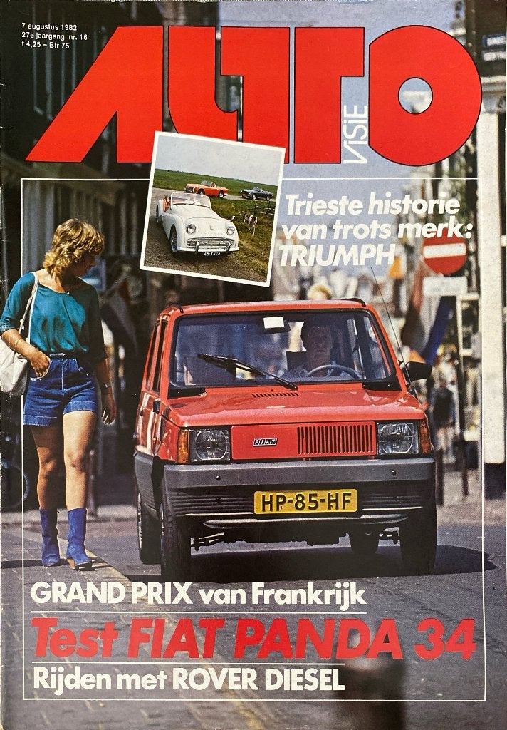Autovisie Magazine Augustus 1982 - Fiat Panda 34 Test, Algemeen, Ophalen of Verzenden, Onbekend, Gelezen