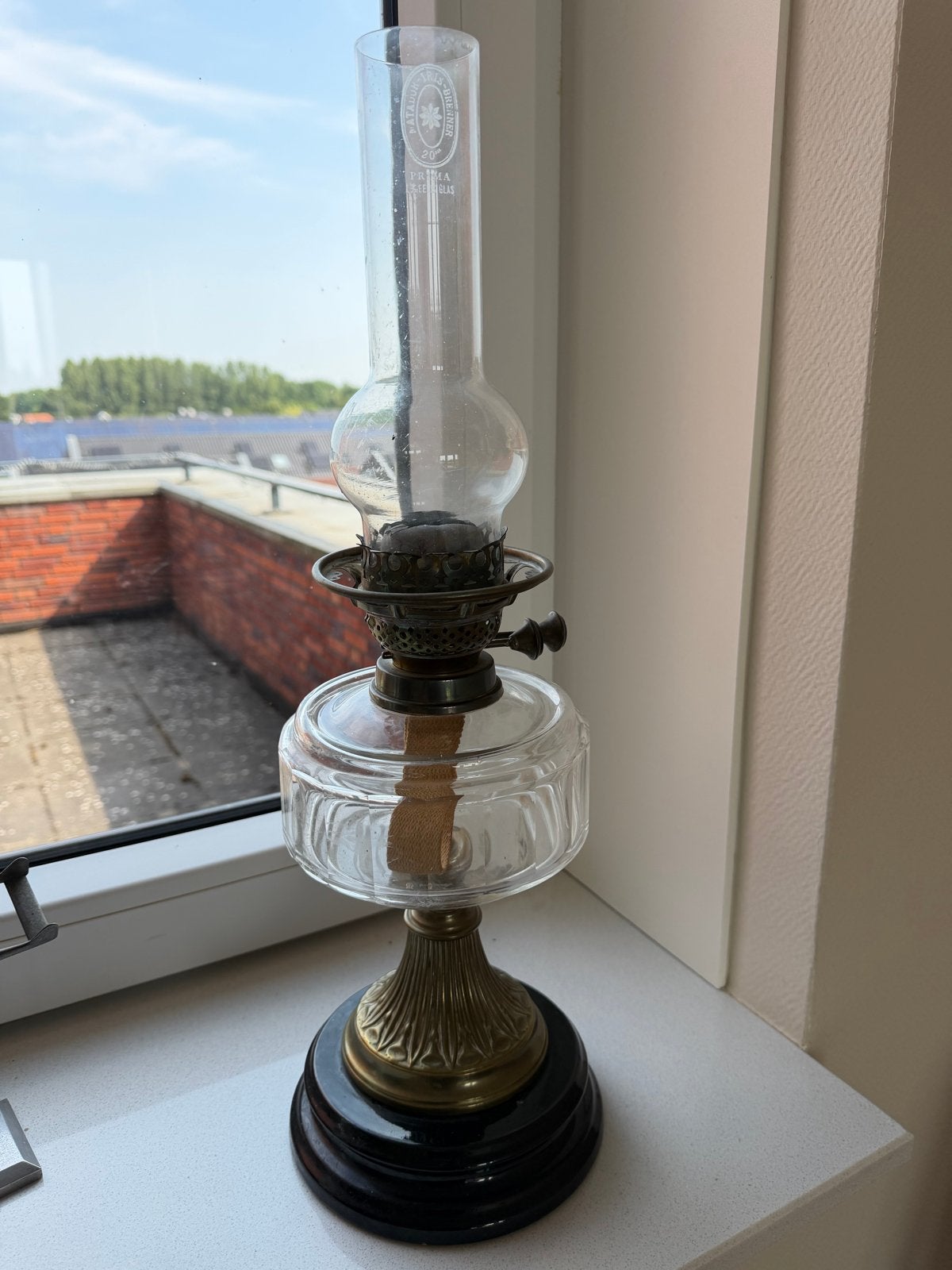 Antieke olielamp - British Made, Ophalen