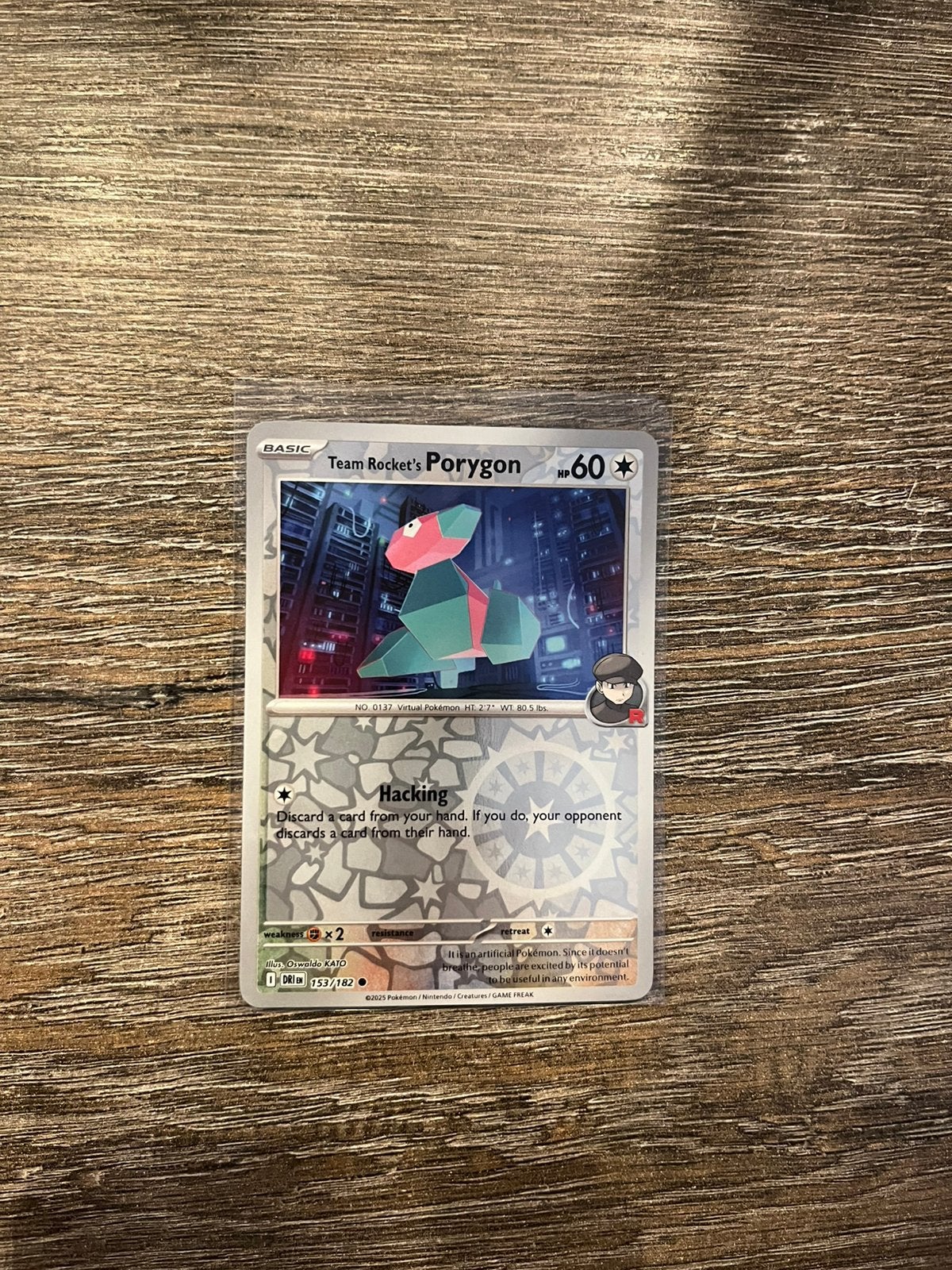 Team Rocket’s Porygon DRI 153/182 reverse holo, Ophalen of Verzenden, Zo goed als nieuw