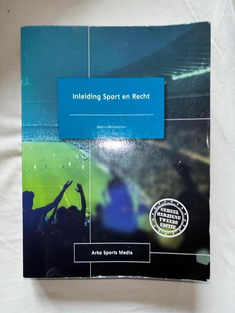 Boek, Inleiding sport en recht, Boeken, Ophalen of Verzenden, Zo goed als nieuw, Marco Mosselman