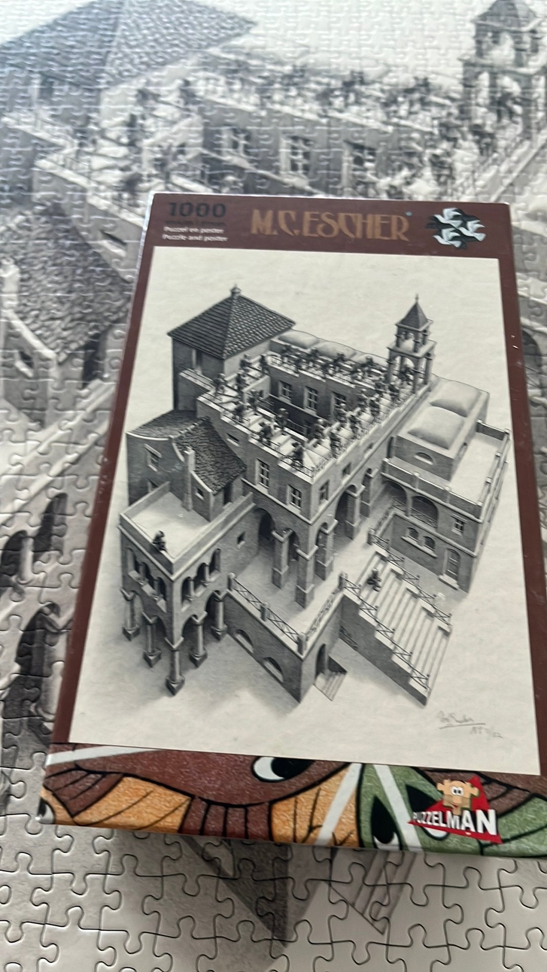 Legpuzzel M.C. Escher, Ophalen, 500 t/m 1500 stukjes, Zo goed als nieuw