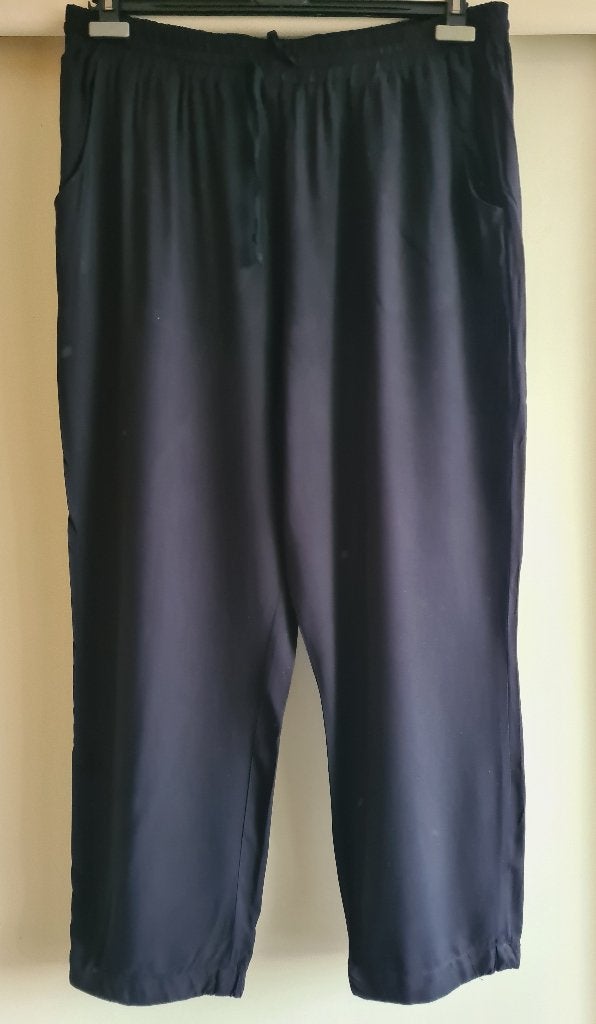 zwarte fijne katoenen broek maat 48 van MS mode, Zwart, Ophalen of Verzenden, Zo goed als nieuw, MS Mode