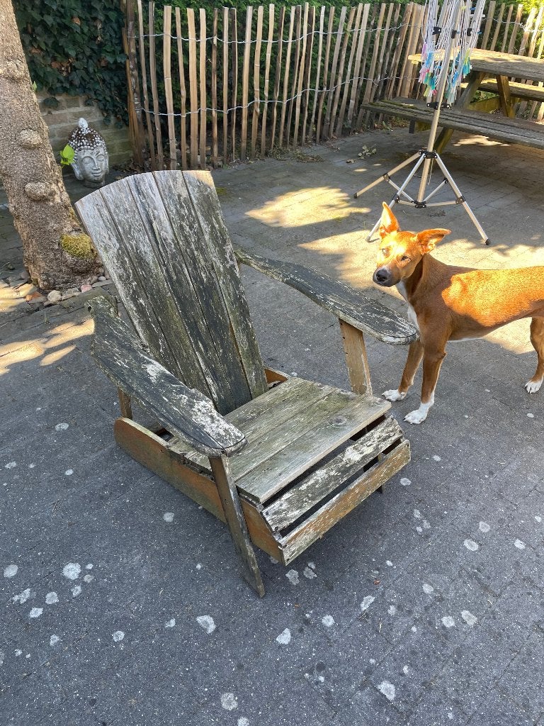 prachtige houten stoel tuin relax, Tuin en Terras, Ophalen, Gebruikt, Hout