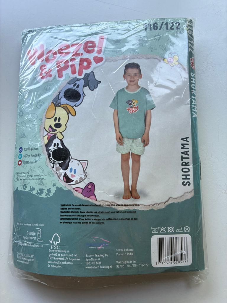 Woezel & Pip Pyjama Shortama Maat 116/122 Nieuw, Kleding | Dames, Ophalen of Verzenden, Nieuw, Maat 46/48 (XL) of groter
