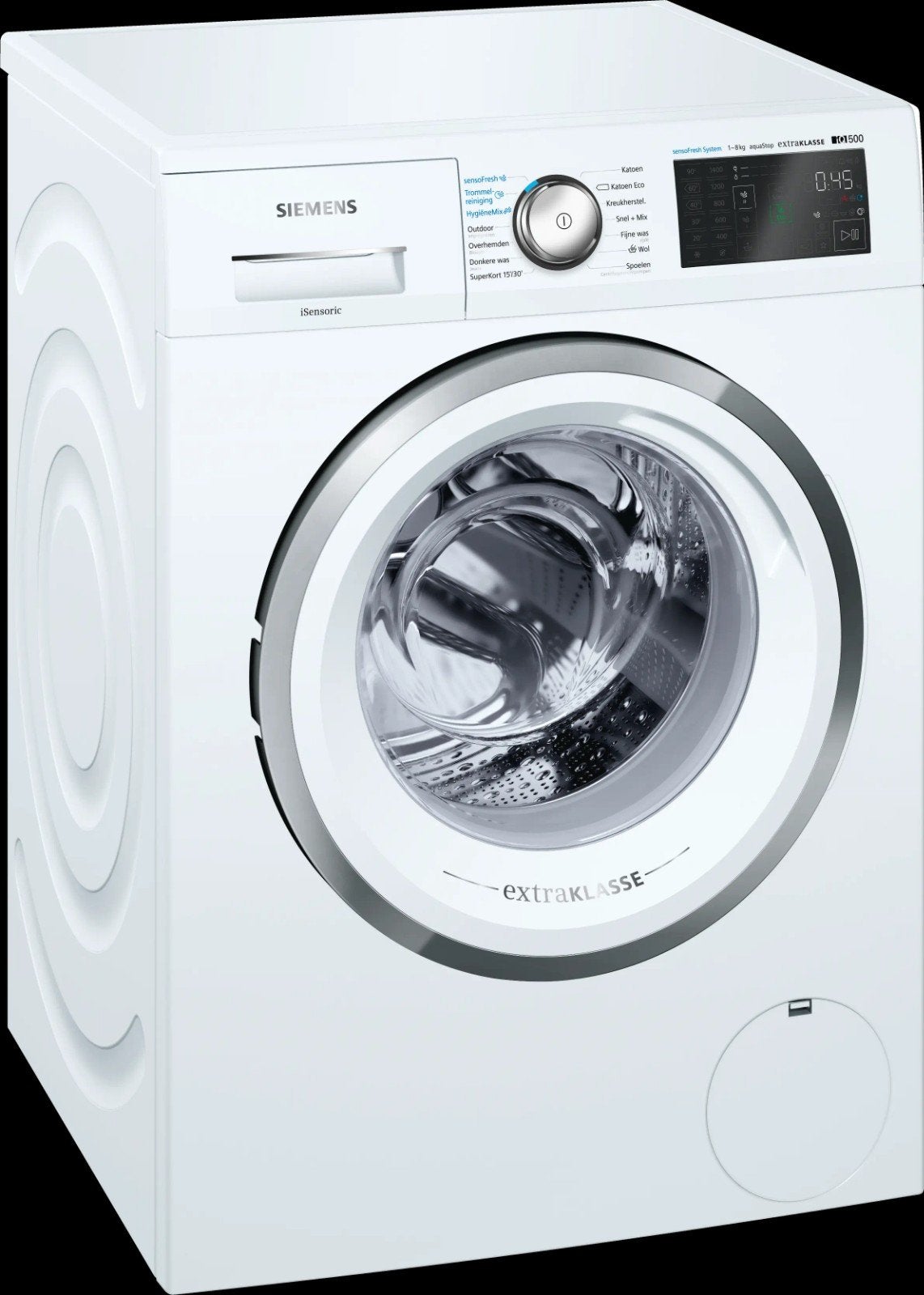 Siemens 8kg 1400t Sensofresh. Garantie, Ophalen, 1200 tot 1600 toeren, Minder dan 85 cm, Energieklasse A of zuiniger