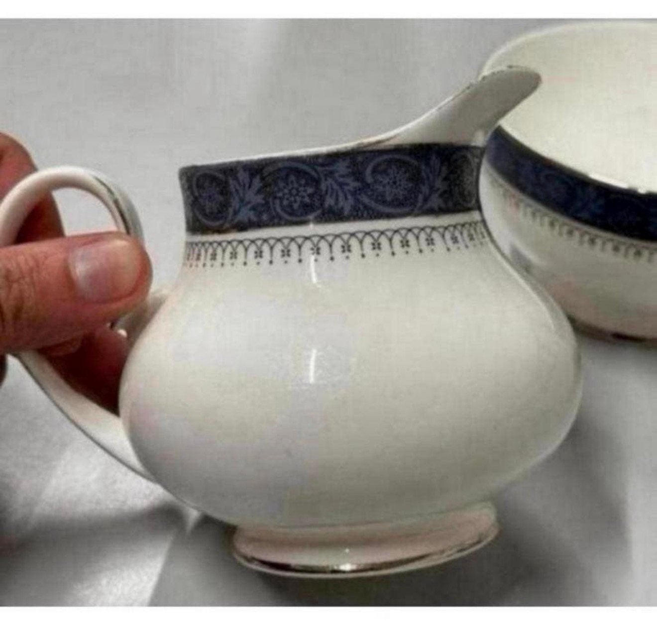 Royal Doulton SHERBROOKE melkkan en suiker kom schaal Antiek, Ophalen of Verzenden