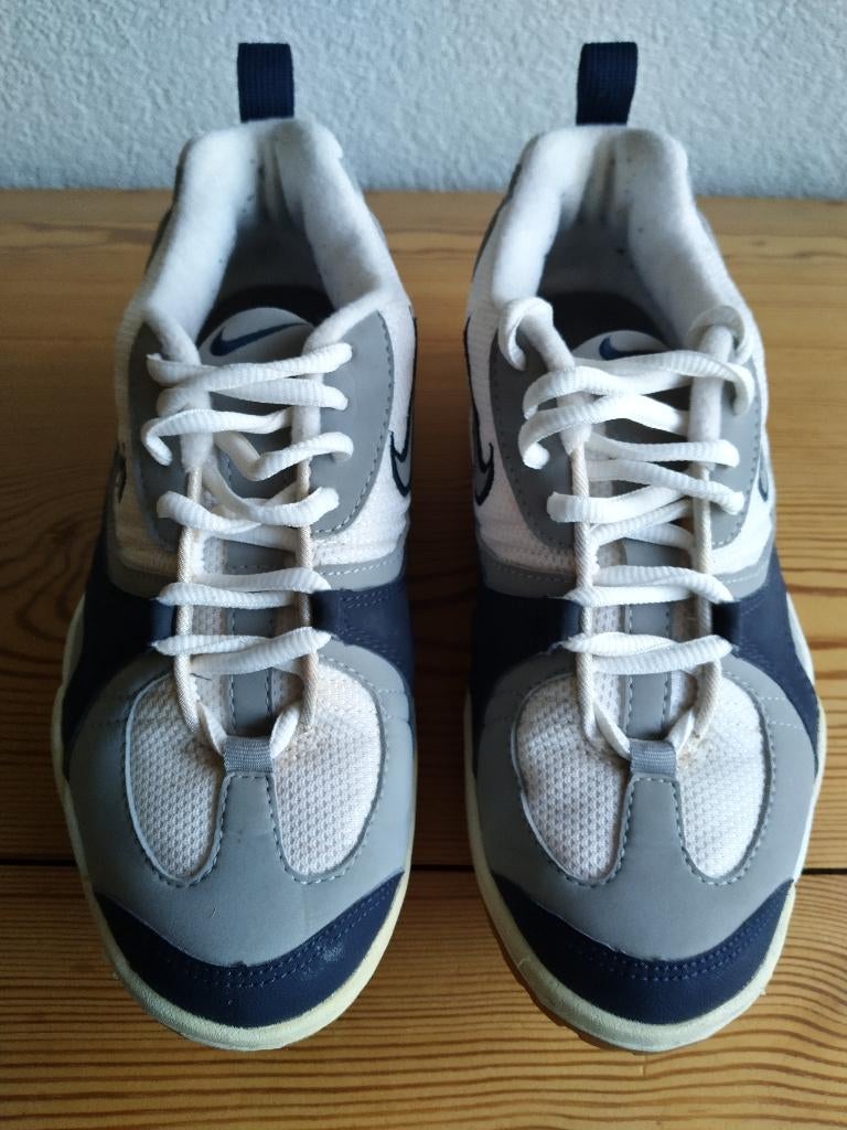 Gympen wit/blauw, Wit, Ophalen of Verzenden, Sneakers of Gympen, Zo goed als nieuw