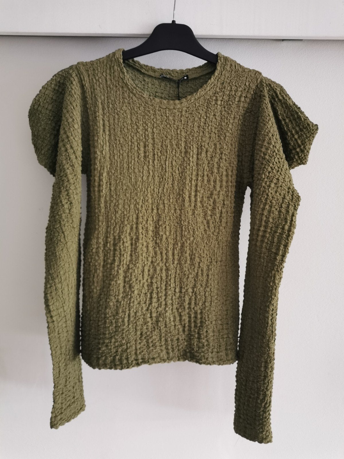 ZARA top met pof schouders mt. S, Verzenden, Zara, Nieuw, Maat 36 (S)