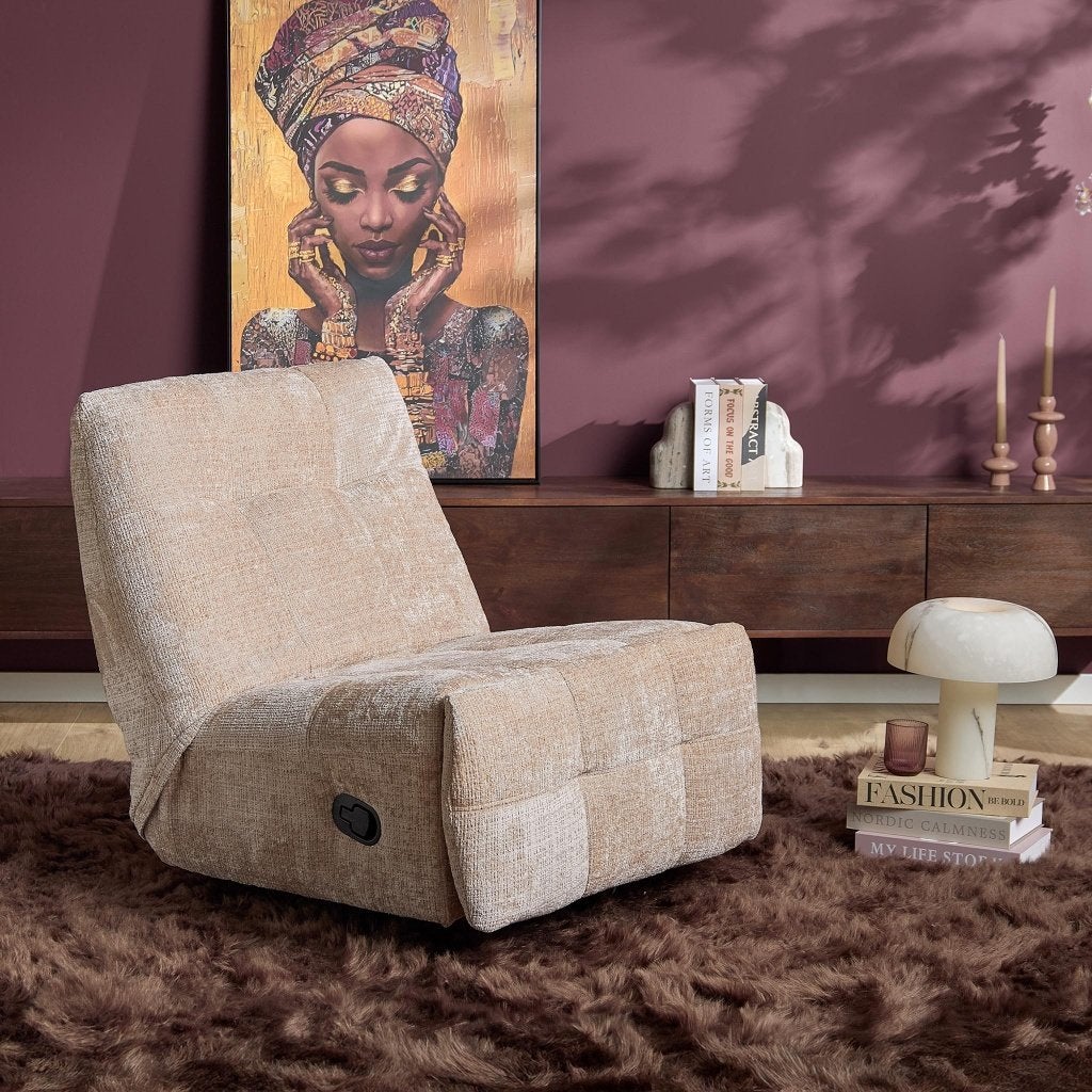 Relax / draai fauteuil Chill, 5 kleuren stof, Huis en Inrichting, Nieuw, 75 tot 100 cm, Ophalen of Verzenden, 50 tot 75 cm