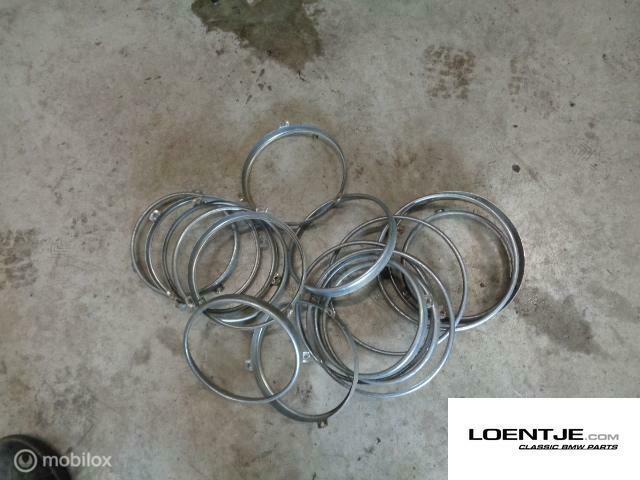 chromen koplampringen bmw e30 e28 e24 e23 e21 etc, Auto-onderdelen, Verlichting, BMW, Gebruikt, Ophalen of Verzenden