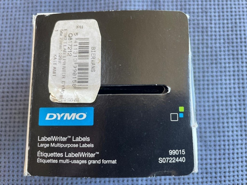 Dymo S0722440 99015, multifunctionele eteiketten, 54x70mm, Computers en Software, Labelprinters, Nieuw, Ophalen of Verzenden, /