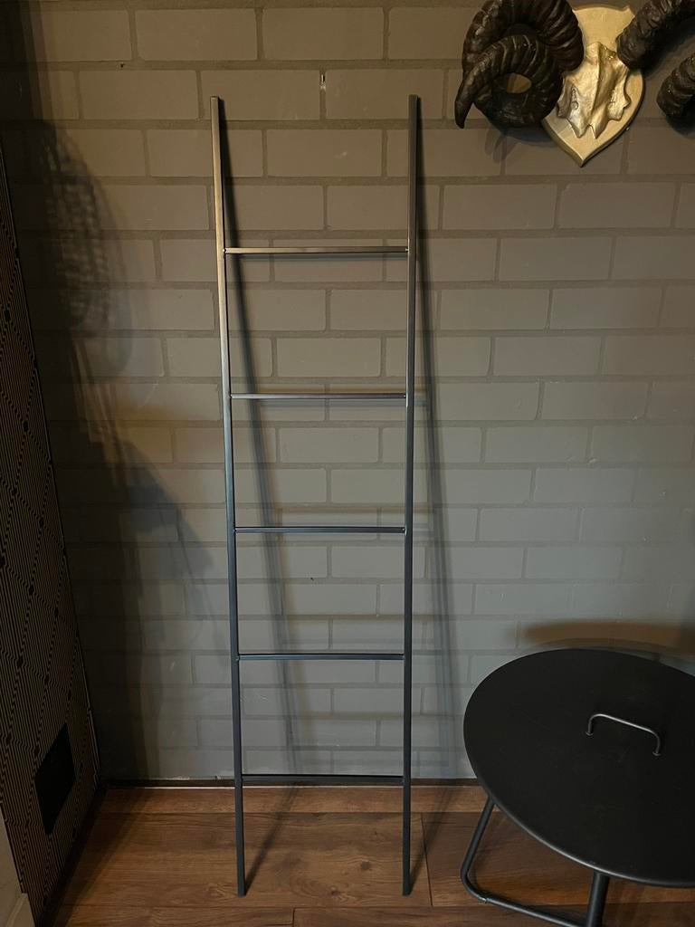 Decoratie trap ladder 160x36 cm Metaal Zwart, Ophalen, Zo goed als nieuw