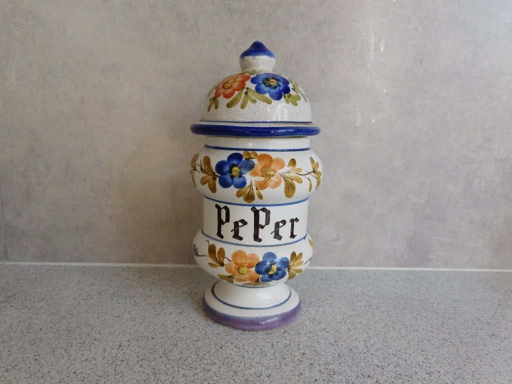 Voorraadpot Peper Craquelé Glazuur - 19 cm, Ophalen of Verzenden