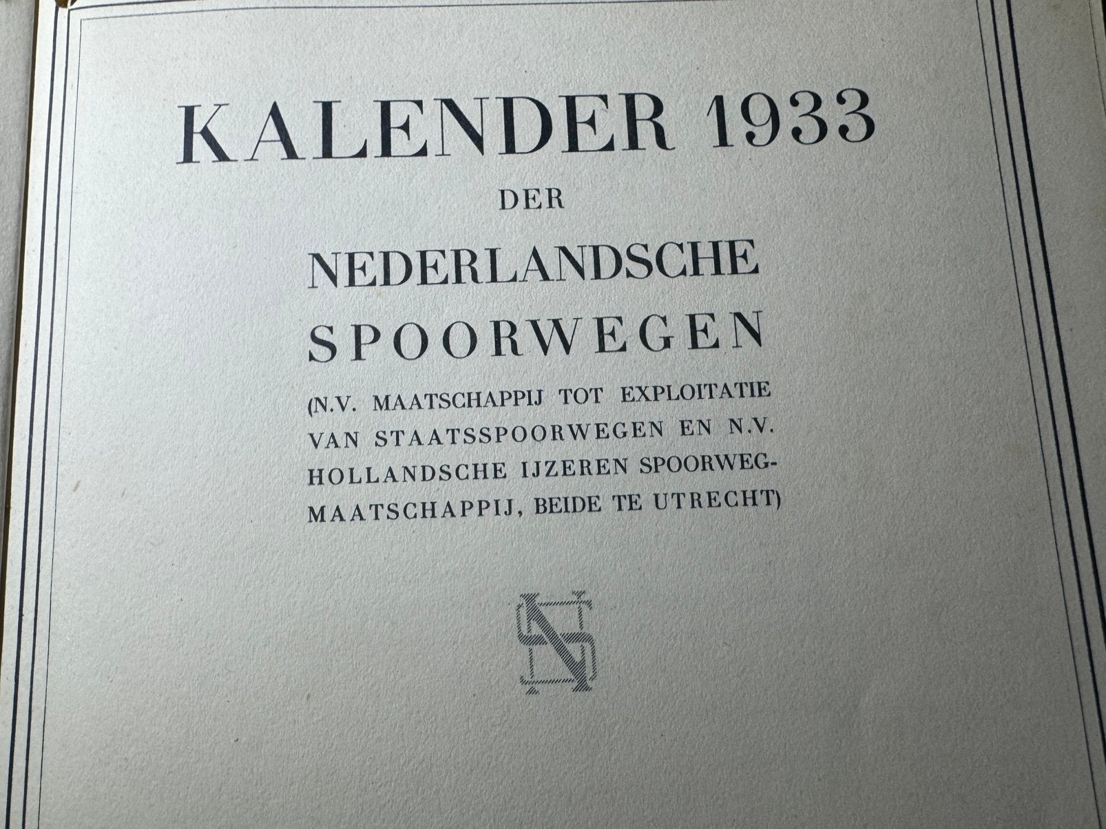 Unieke Historische NS Kalender-Agenda uit 1933 NS-Curiosa, VERZAMEL ITEM, Trein, Gebruikt, Ophalen of Verzenden