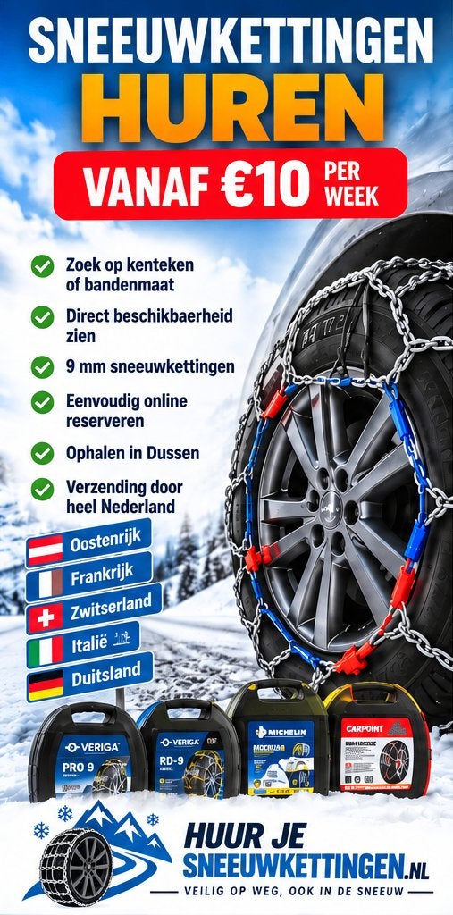 ️ SNEEUWKETTINGEN HUREN – VANAF €10 ️, Auto diversen, Ophalen of Verzenden, Nieuw