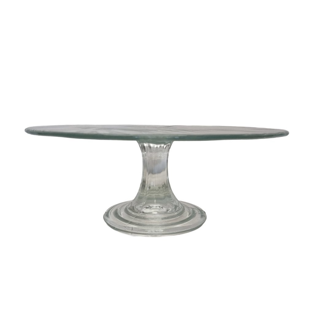 Vintage taartschaal op voet, Ophalen of Verzenden, Overige stijlen, Glas, Schaal of Schalen