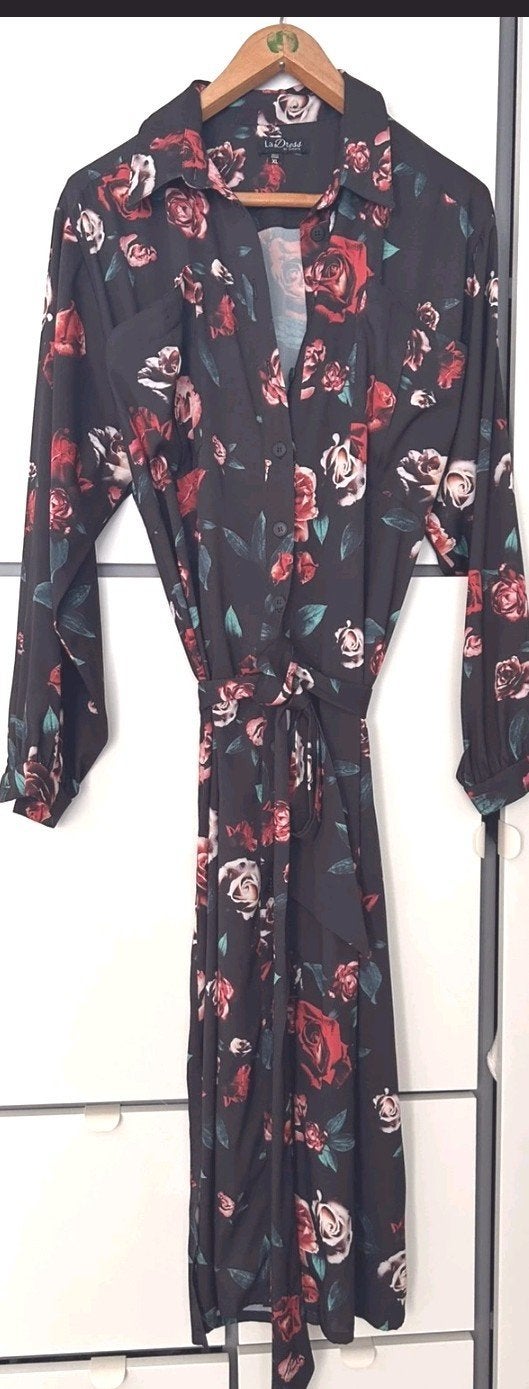 Jurk LaDress, Ophalen of Verzenden, Zo goed als nieuw, Maat 46/48 (XL) of groter, Blauw