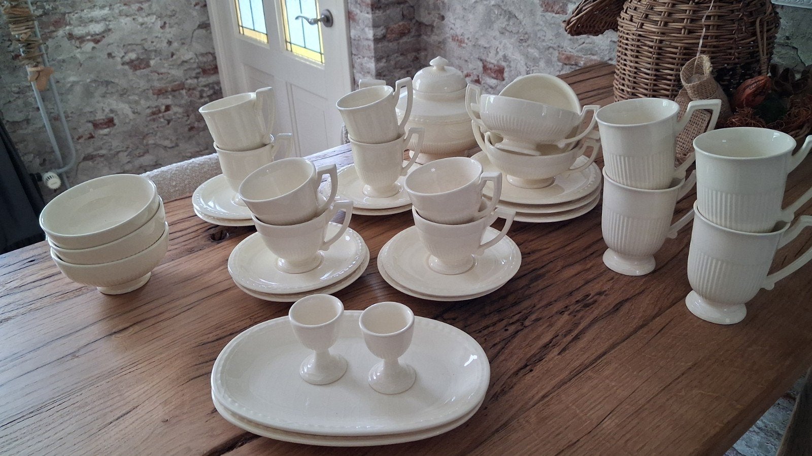 Servies roomwit, Ophalen, Aardewerk, Overige stijlen, Kop(pen) en/of Schotel(s)